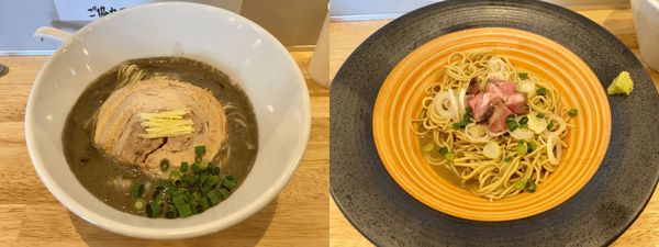 「濃厚煮干しそば 900円＋和え玉(蟹味噌) 400円」@中華そば ひしおの写真