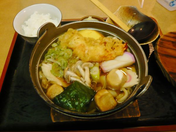 「なべ焼きうどん（セット）」@そばうどん処 扇家の写真