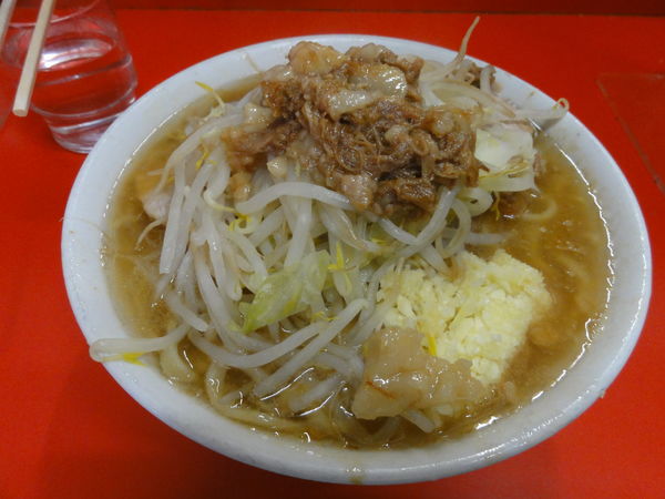「ラーメン790円野菜少なめニンニク脂」@ラーメン二郎 松戸駅前店の写真
