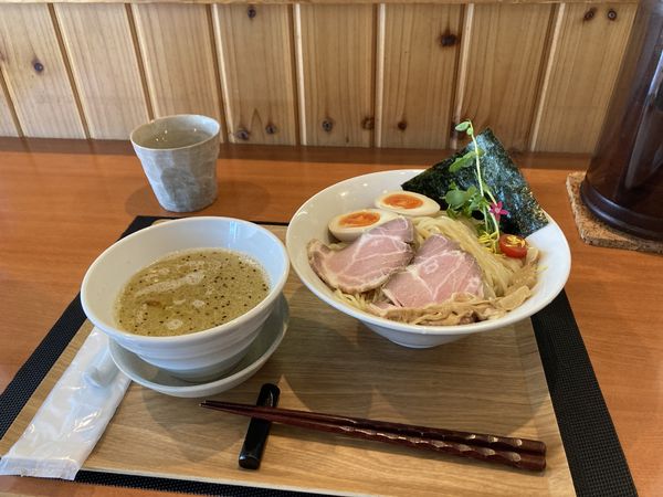 「特製海老トリュフ塩つけ麺」@麺屋 轍 豊川店の写真