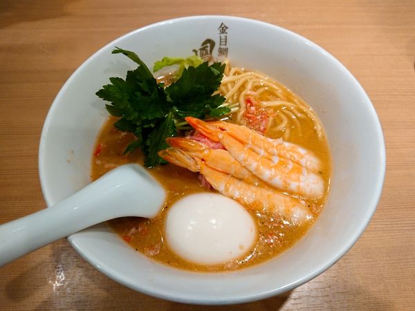 「【限定】海老味噌らぁ麺」@金目鯛らぁ麺 鳳仙花 横浜店の写真
