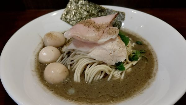 「味玉付 極煮干し中華蕎麦」@煮干し中華蕎麦 山崎の写真