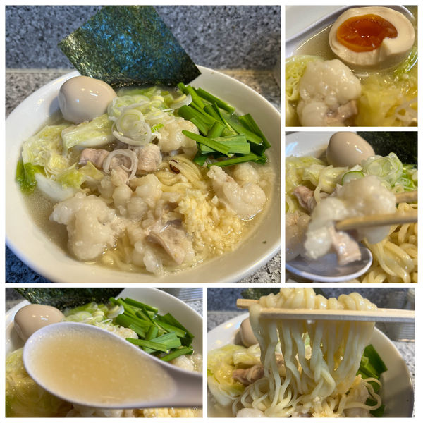 「【限定】黒毛和牛ホルモン生姜ラーメン1100円味玉100円」@麺屋 有希の写真