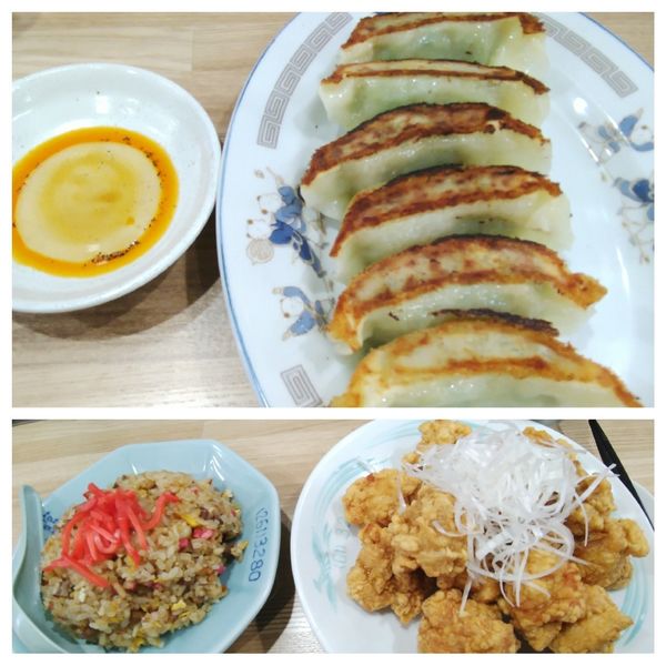 「チャーハン＋餃子＋鶏の唐揚げ」@黄河菜館プラスの写真