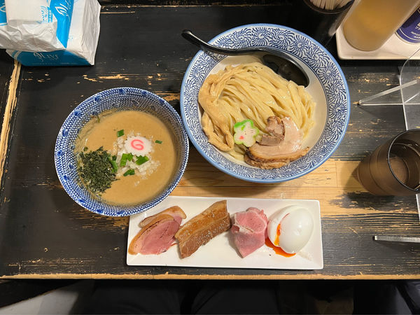 「【周年限定】金目鯛と鯛の弩濃厚渦塩つけ麺」@狼煙 〜NOROSHI〜の写真