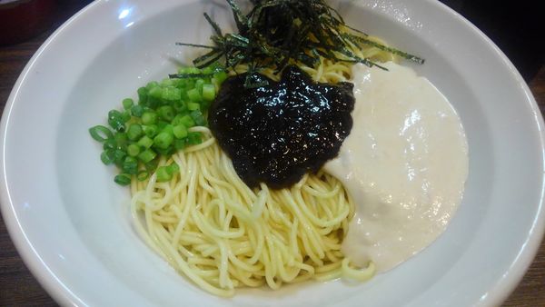 「【限定】白子と海苔の替え玉(400円)」@麺屋 煮干と鶏 ひんなの写真