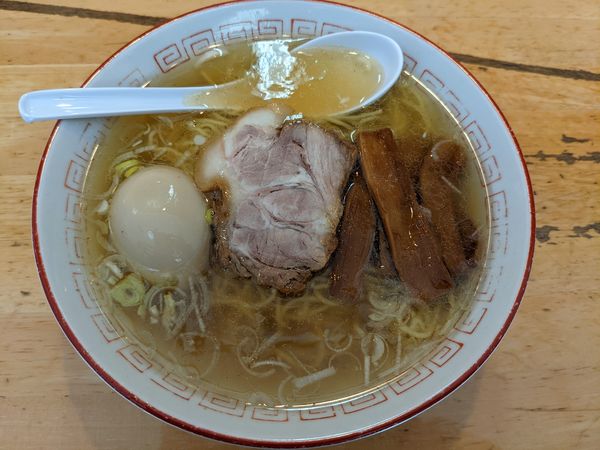 「中華そば（中）＋味玉＋半カレー」@中華そば さとうの写真