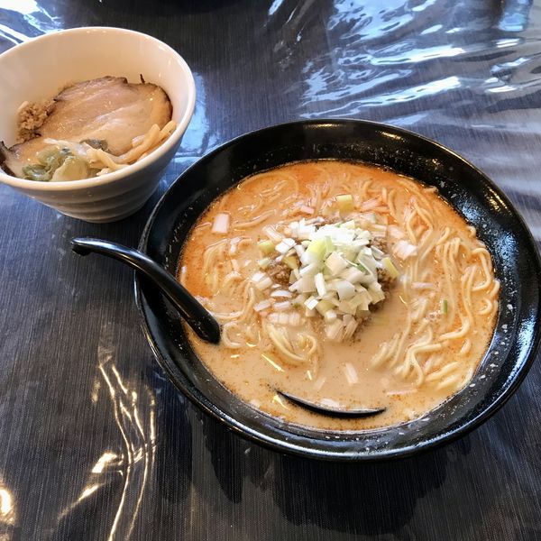 「初代担々麺セット(そぼろご飯)¥1,100」@麺や たんきちの写真