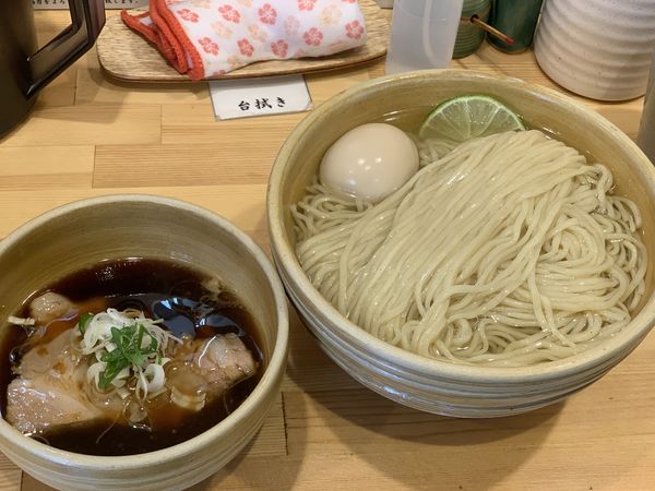 「鰹昆布出汁醤油つけ麺（大盛）」@迂直の写真