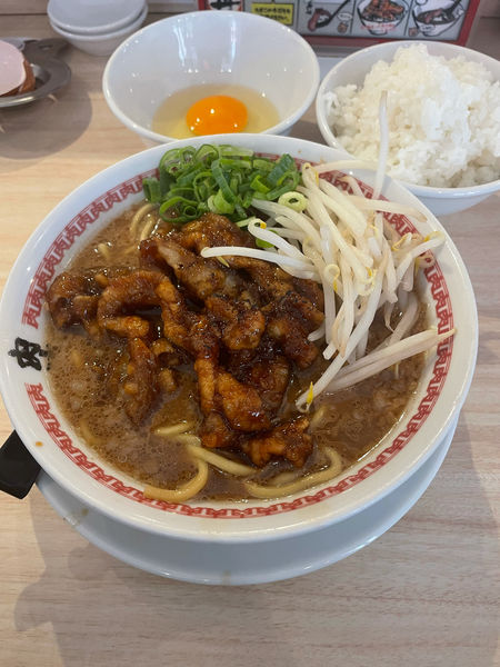 「肉汁麺レベル2 白飯大盛」@肉汁麺ススム 秋葉原本店の写真