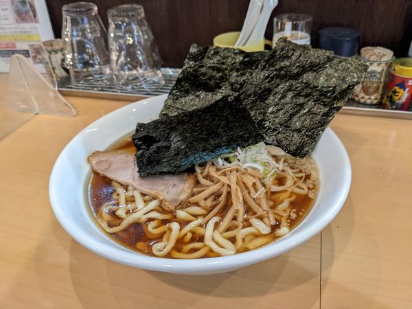 「山形極太煮干しラーメン」@魂麺の写真
