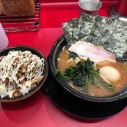 ラーメン(固め・薄め)、のり、味玉、チャーシューまぶし(普通)