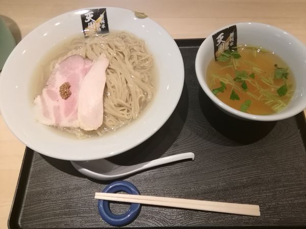 「貝昆布つけそば(1000円)」@超純水採麺 天国屋の写真