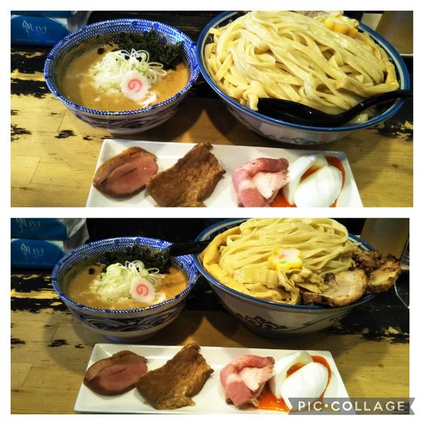 「【14周年限定】金目と真鯛の弩濃厚渦塩つけ麺特盛➕特製」@狼煙 〜NOROSHI〜の写真