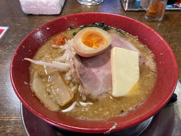 「バター味噌らーめん」@和風とんこつラーメン 武蓮 東御インター店の写真