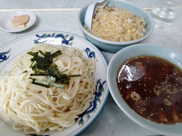 「つけ麺＋半チャーハンセット」@丸長 宮原店の写真