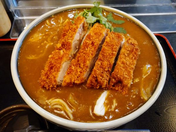 「カツカレー南蛮そば（1,100円）」@そば処 ゆう月 大森駅前店の写真