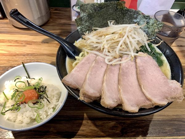 「らーめん肉入り3点盛り＋ランチミニご飯」@豚骨醤油らーめん 誠屋 八幡山本店の写真