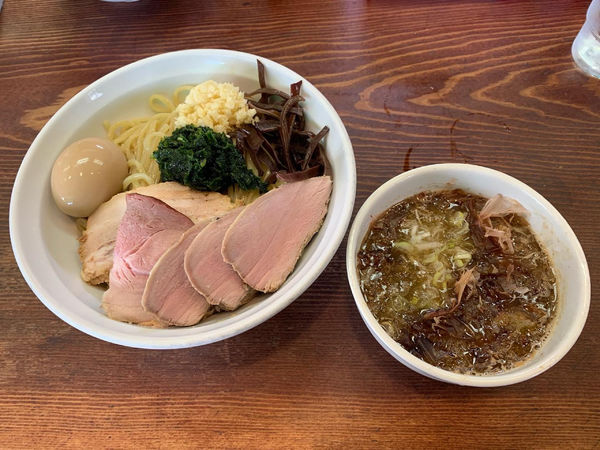 「アブラオンつけ麺+ヒレ焼豚+生のり+味付玉子 ￥950+」@良温(Ra-on)の写真