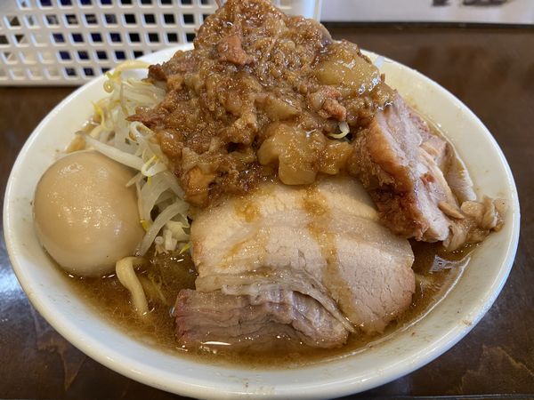「小ラーメン（ｱﾌﾞﾗ）＋味玉」@麺屋 歩夢の写真