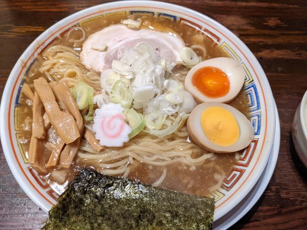 「味玉とろとろ＋半ライス(サービス）」@ラーメン ヒマワリ 東十条本店の写真