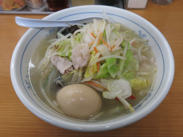 「野菜タンメン：500円（クーポンで味玉無料）」@福しん 上野駅前店の写真