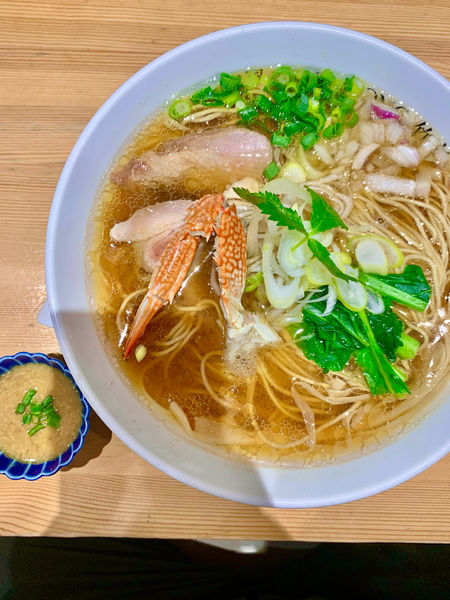 「蟹清湯らーめん　醤油」@和風ピンポン竹末の写真