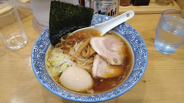 「中華そば¥780+味玉¥100+スーパードライ¥550-」@中華そば 笑歩の写真