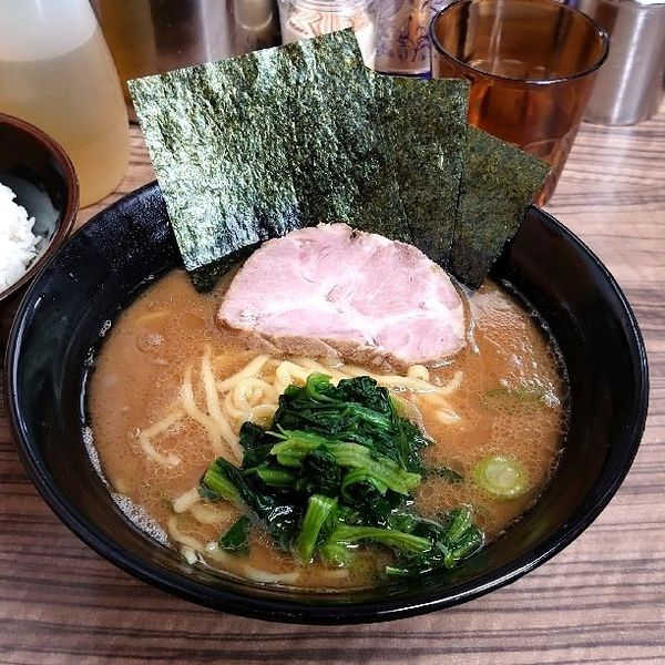 「ラーメン並+ライス」@武道家 龍の写真