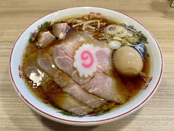 「サッポロラガービール赤星 → 支那そばチャーシュー ＋ 味玉」@くじら食堂bazar 三鷹店の写真