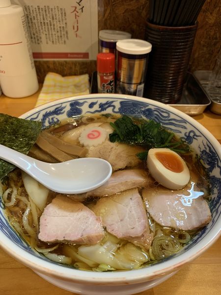 「チャーシューワンタン麺　1250円」@白河手打中華そば 法隆の写真