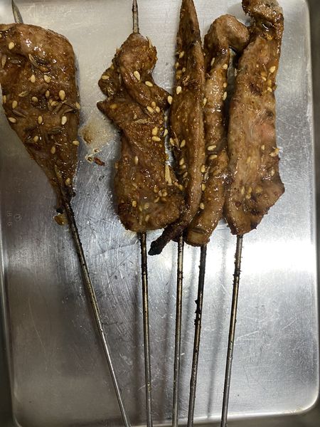 「レバー小串焼き」@盧園 糀谷店の写真