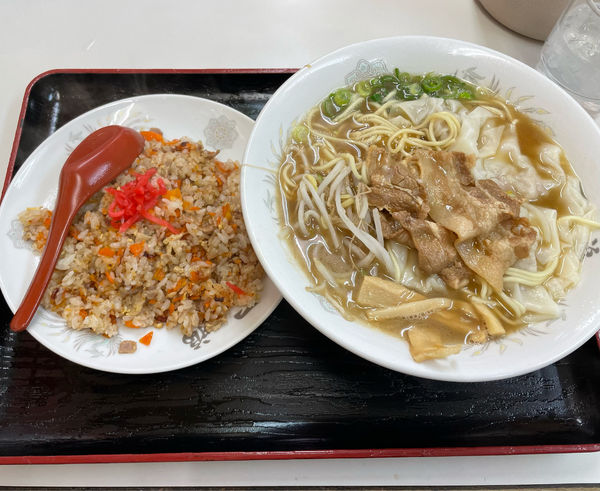 「ワンタン麺セット¥1100」@銀座一福の写真