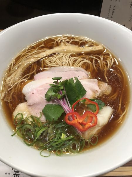 「鶏Soba1000円」@銀座 篝 本店の写真