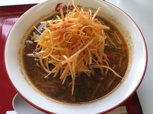 「辛ネギたいわんラーメン」@くるまやラーメン 浦和田島店の写真