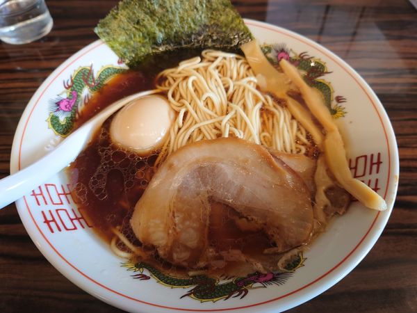 「中華そば 850円＋味玉100円」@中華そば わた辺の写真