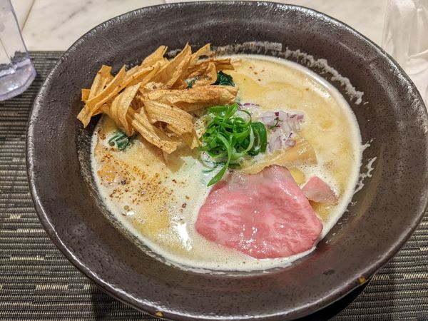 「白トリュフ和牛鶏白湯ラーメン1000円」@MENSHO SAN FRANCISCOの写真