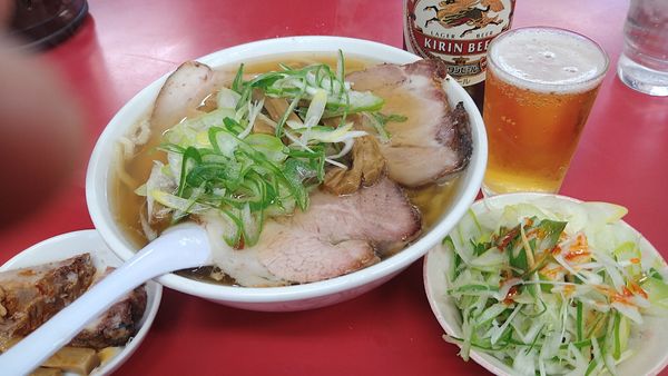 「チャーシューメン¥950+ネギまし¥110+瓶ビール¥650」@一品香 小山の写真