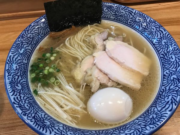 「中華そば塩　味玉」@中華そば 瓢の写真