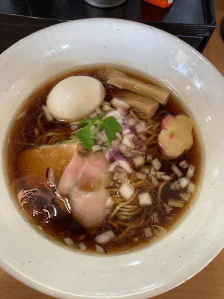 「味玉煮干しそば（黒）」@麺処 花火の写真