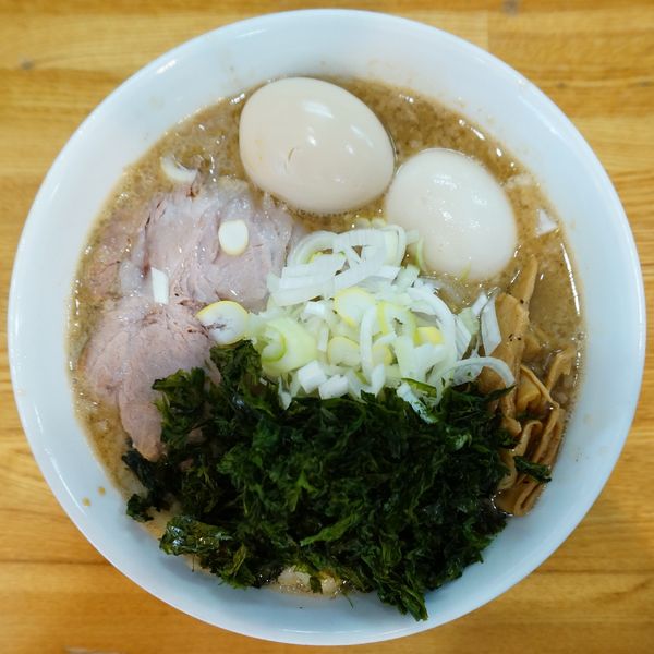 「【限定】背脂煮干焼きアゴ＋バラ海苔＋味玉」@中華そば136の写真