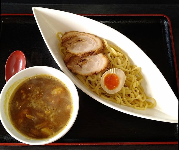 「えび入りカレーつけ麺 トッピングあり 930円」@めん翔の写真
