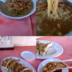 『ルースーメン+餃子(¥800+350)』