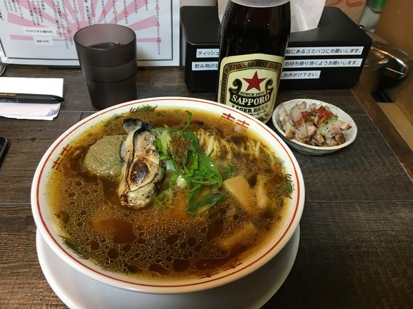 「【限定】牡蠣そば」@ラーメン カラテキッドの写真