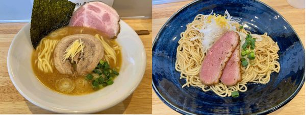 「鶏白湯そば 900円＋鴨葱の和え玉 柚子入り 400円」@中華そば ひしおの写真