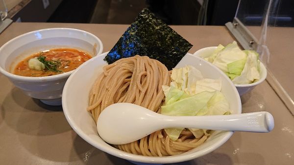「エビみそつけ麺 大盛 キャベツ盛りすー」@つけ麺 五ノ神製作所の写真
