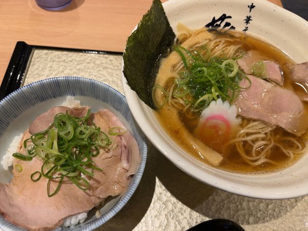「中華そば　ローストポーク丼」@中華そば 葵 新越谷ヴァリエ店の写真
