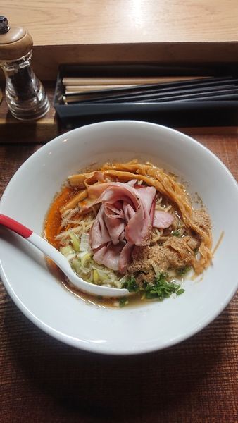 「ピリ辛煮干し蕎麦 &メンマ」@芛堂寺の写真