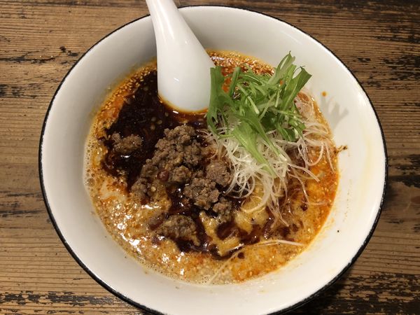 「赤坦々麺　５辛　￥８００」@麺家 烈 安城美園店の写真