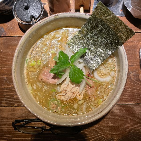 「鴨の濃い出汁そば（麺少なめ）」@神田とりそば なな蓮の写真